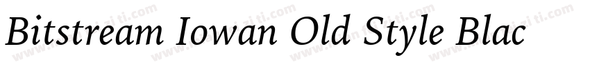 Bitstream Iowan Old Style Black Italic BT字体转换